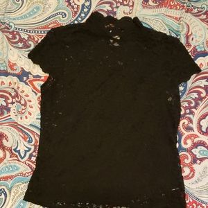 Black lace blouse